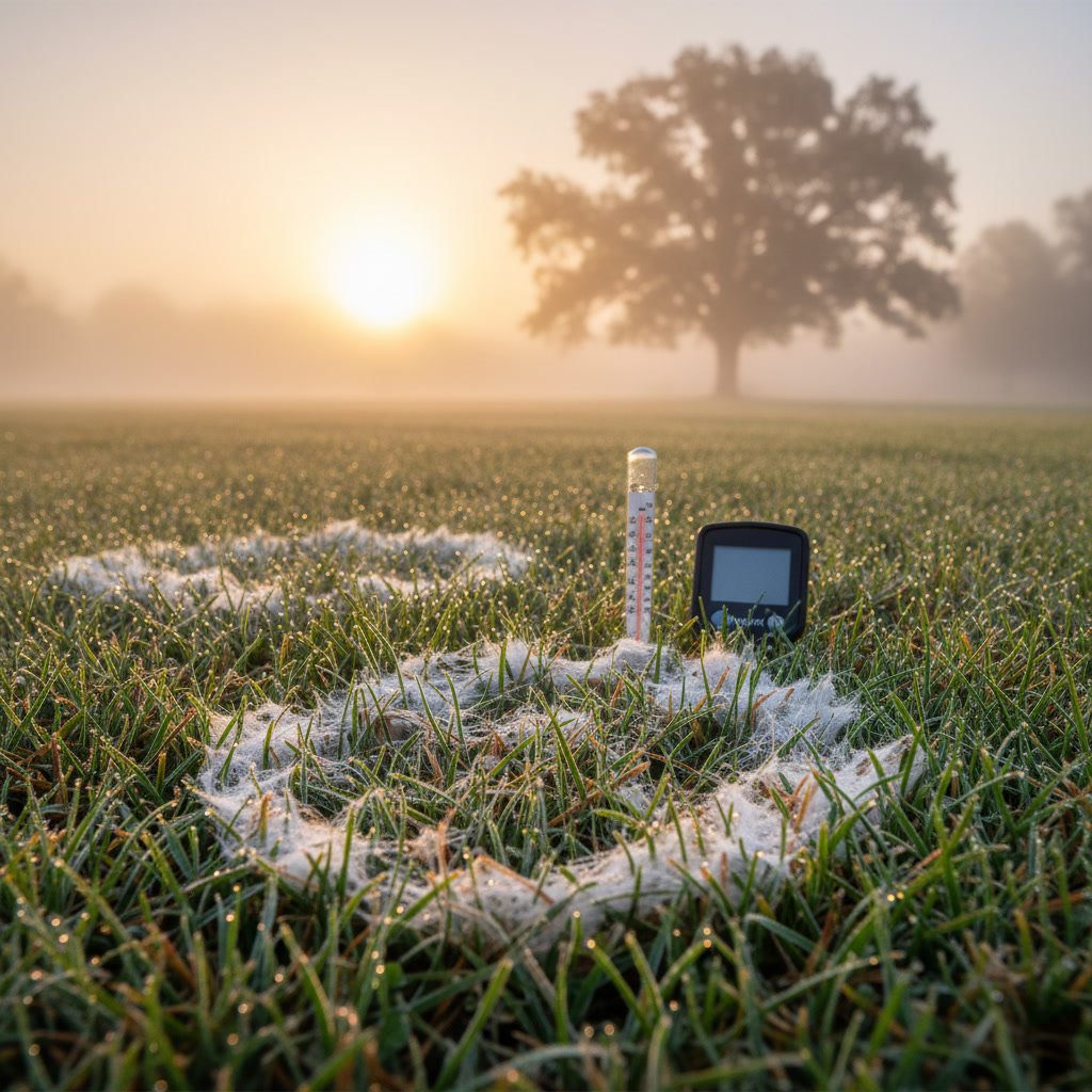 lawn with early fungal disease showing discolored patches